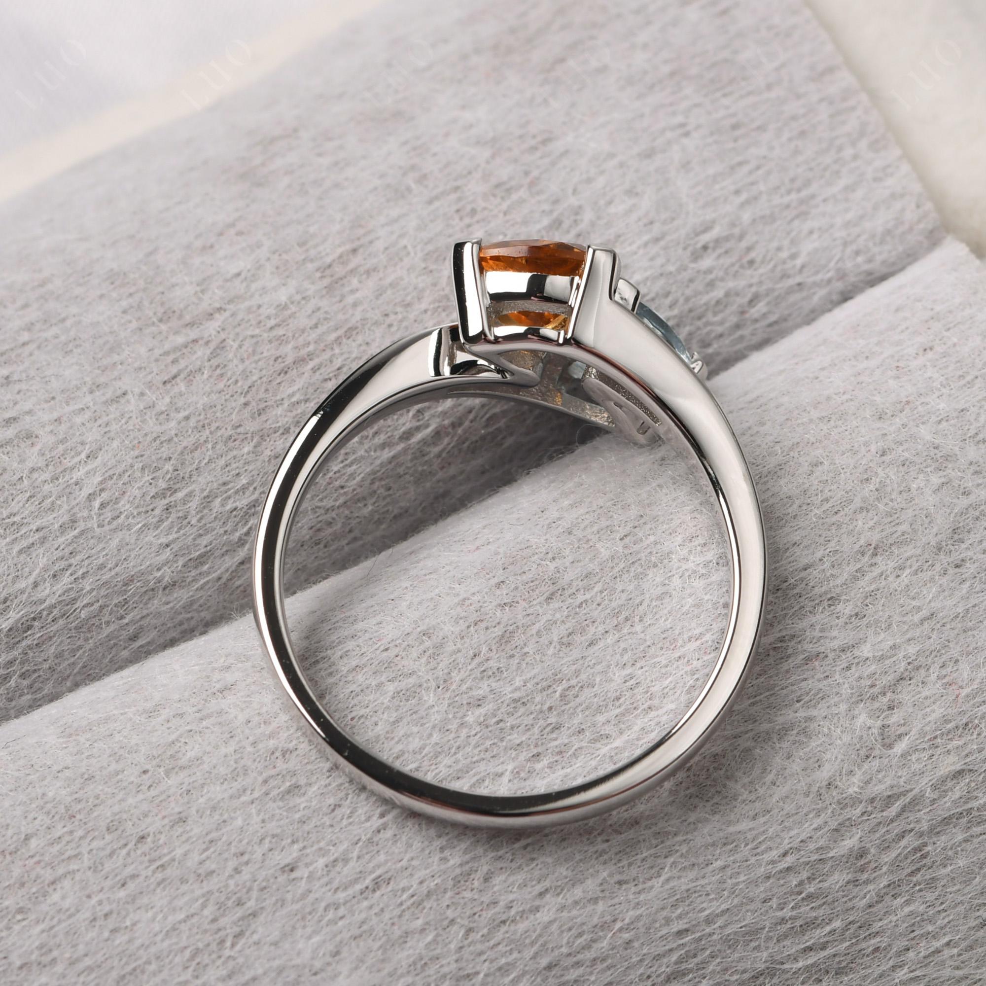 Citrine and Aquamarine Ring - LUO Jewelry 