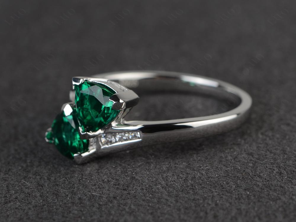 Emerald Bypass Ring - LUO Jewelry 