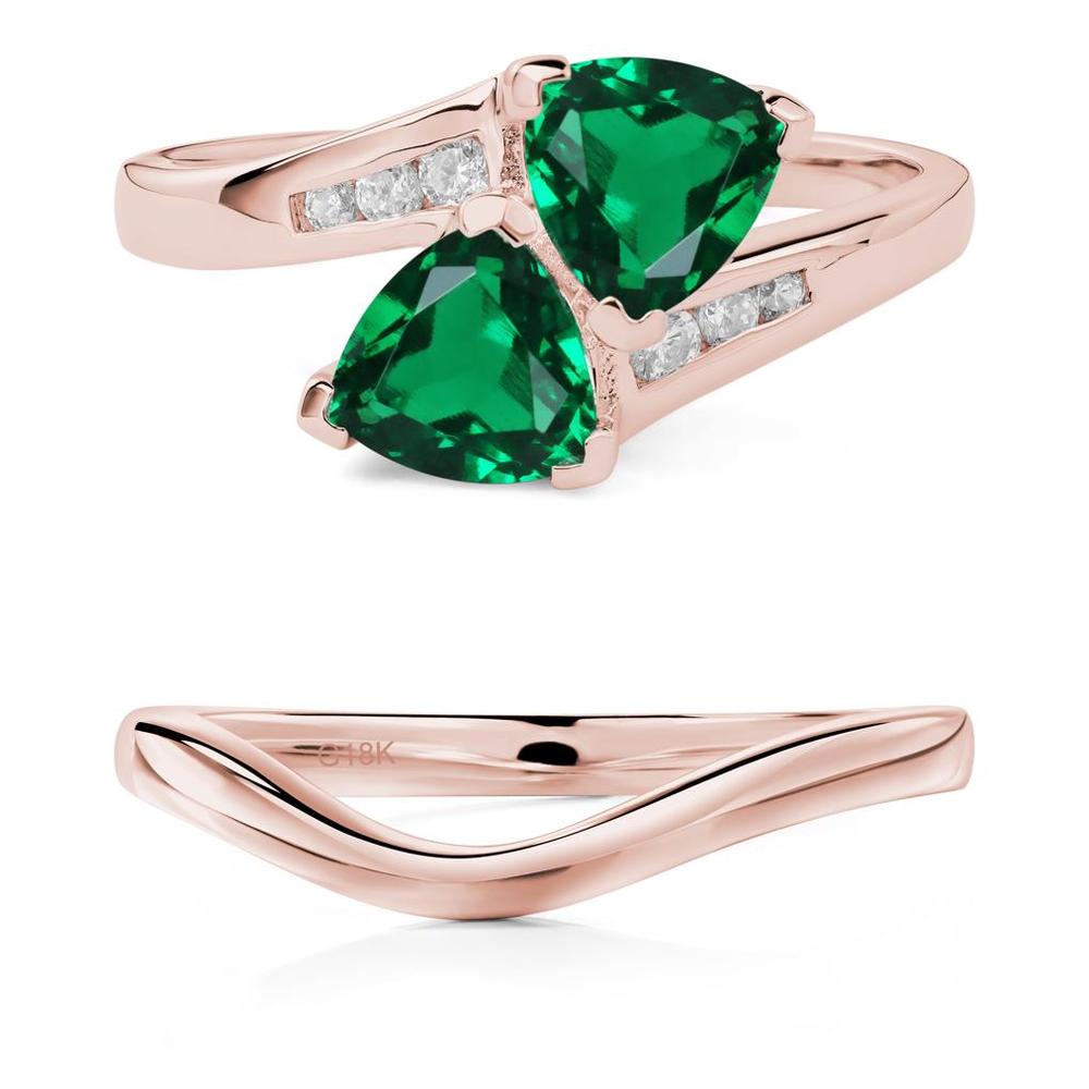 Emerald Bypass Ring - LUO Jewelry #metal_xxxxx