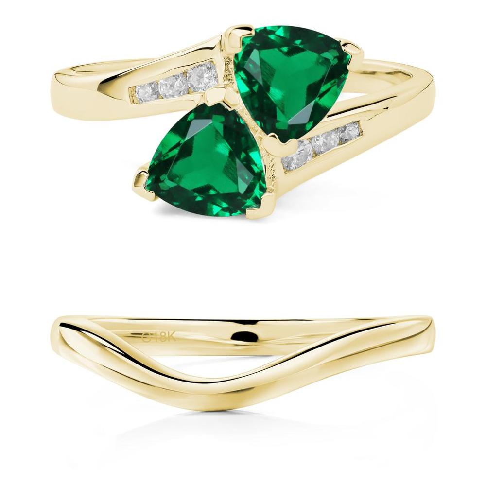 Emerald Bypass Ring - LUO Jewelry #metal_xxxxx