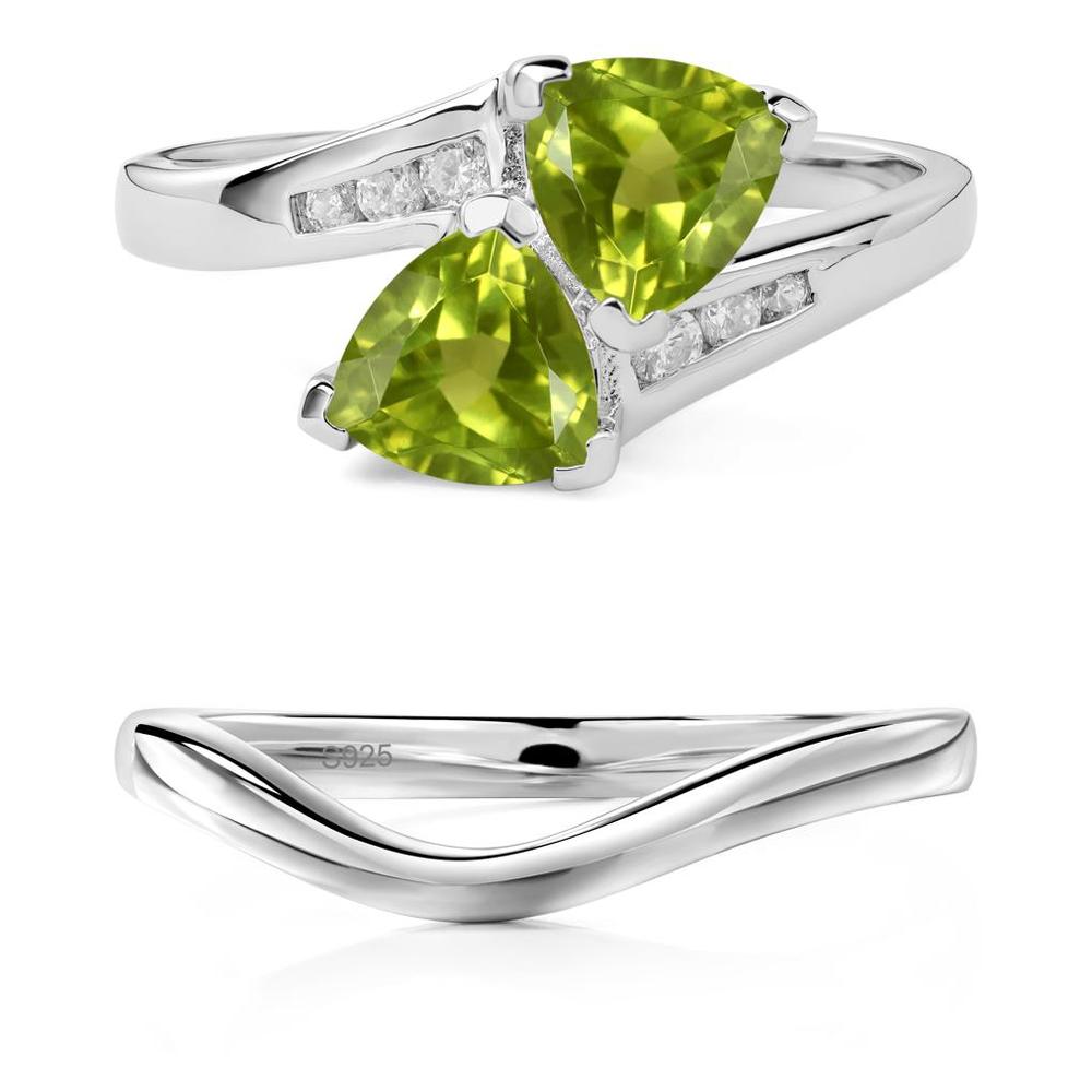 Peridot Bypass Ring - LUO Jewelry #metal_xxxxx