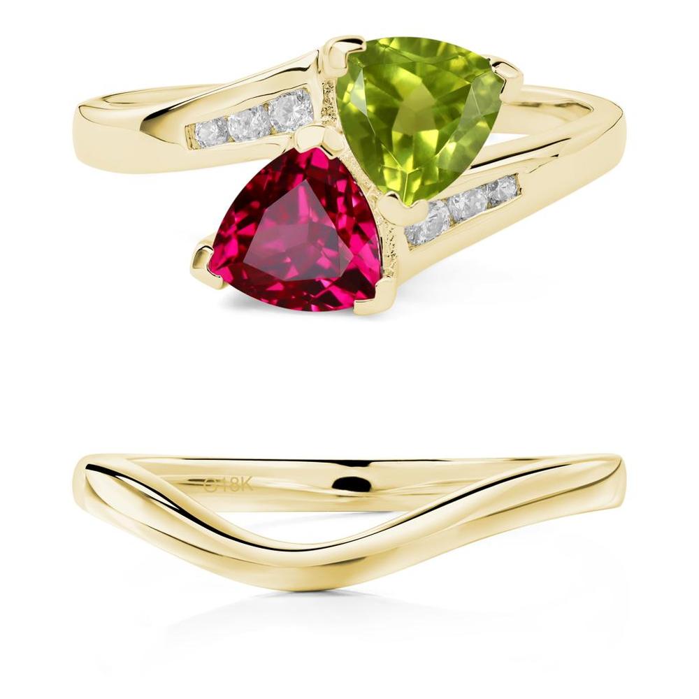 Ruby and Peridot Ring - LUO Jewelry #metal_xxxxx