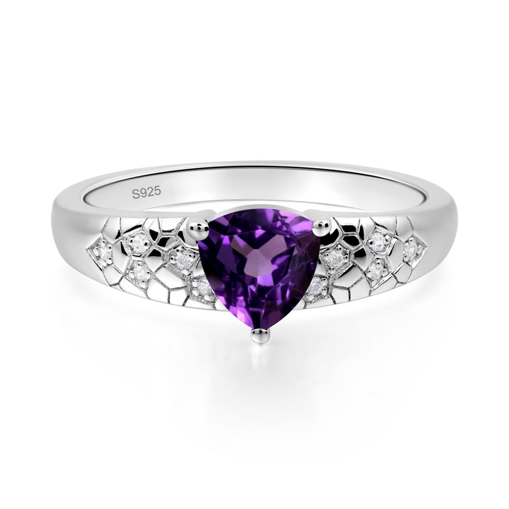 Amethyst Cracked Ring | LUO Jewelry #metal_sterling silver
