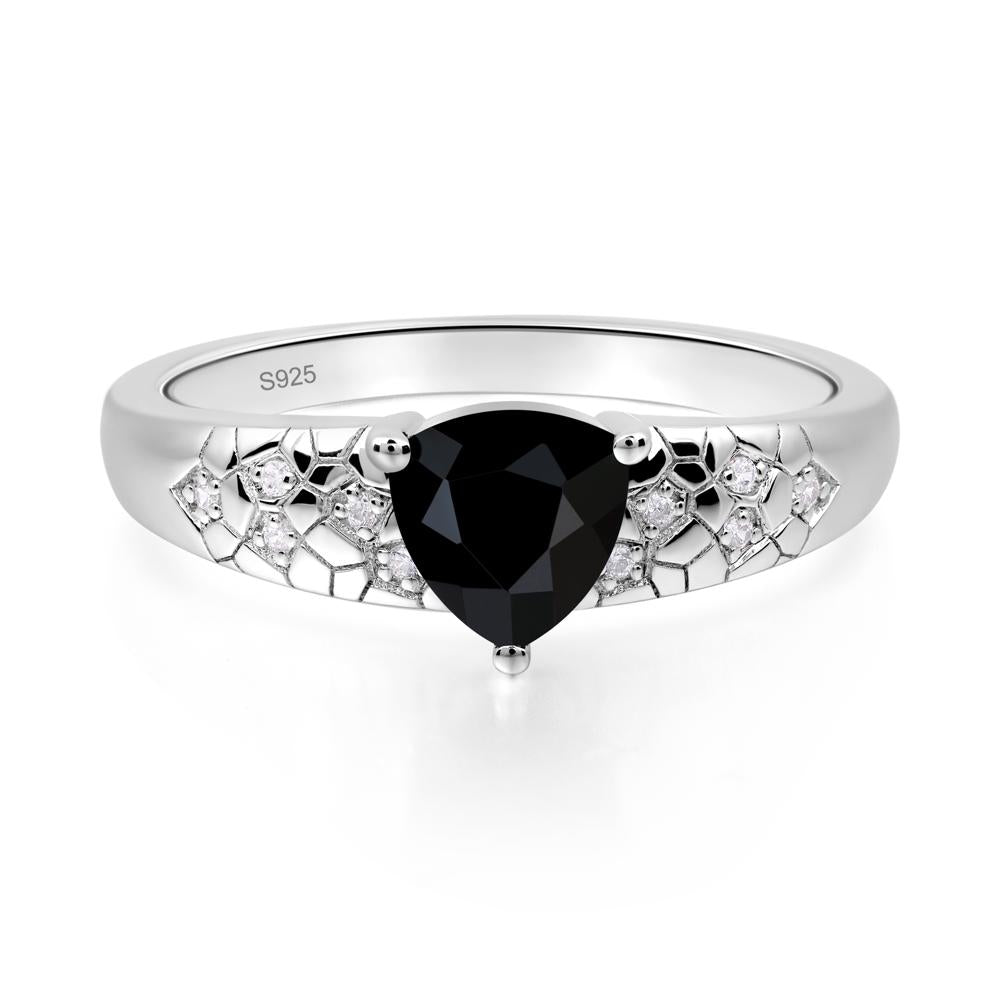 Black Spinel Cracked Ring | LUO Jewelry #metal_sterling silver