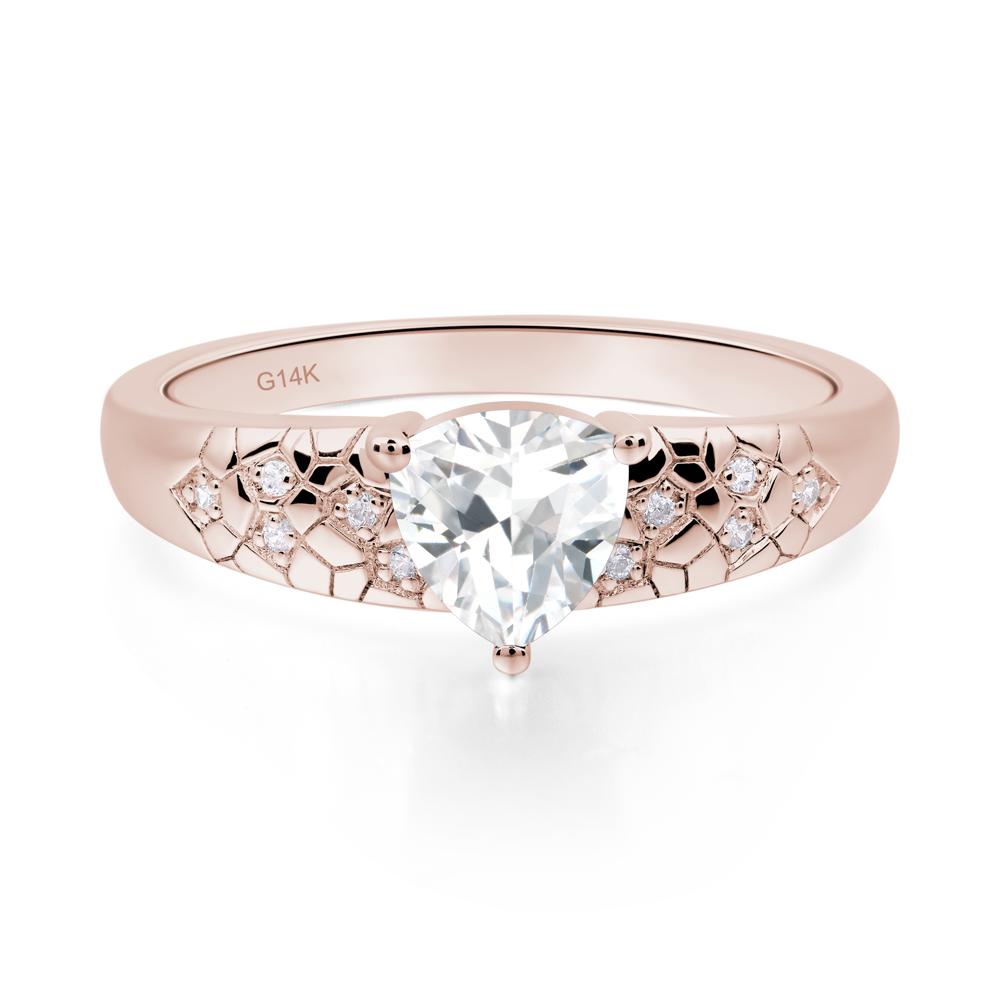 Cubic Zirconia Cracked Ring | LUO Jewelry #metal_14k rose gold
