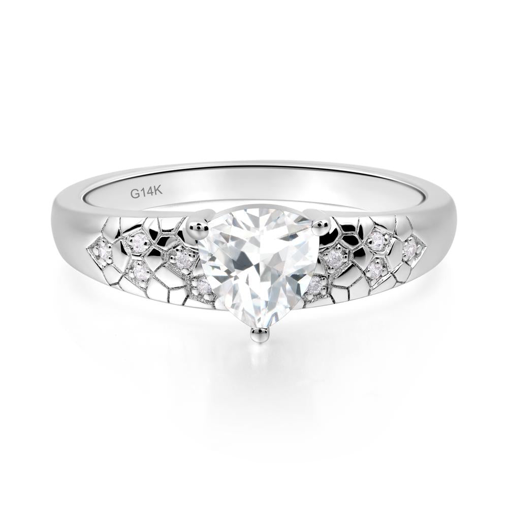 Cubic Zirconia Cracked Ring | LUO Jewelry #metal_14k white gold