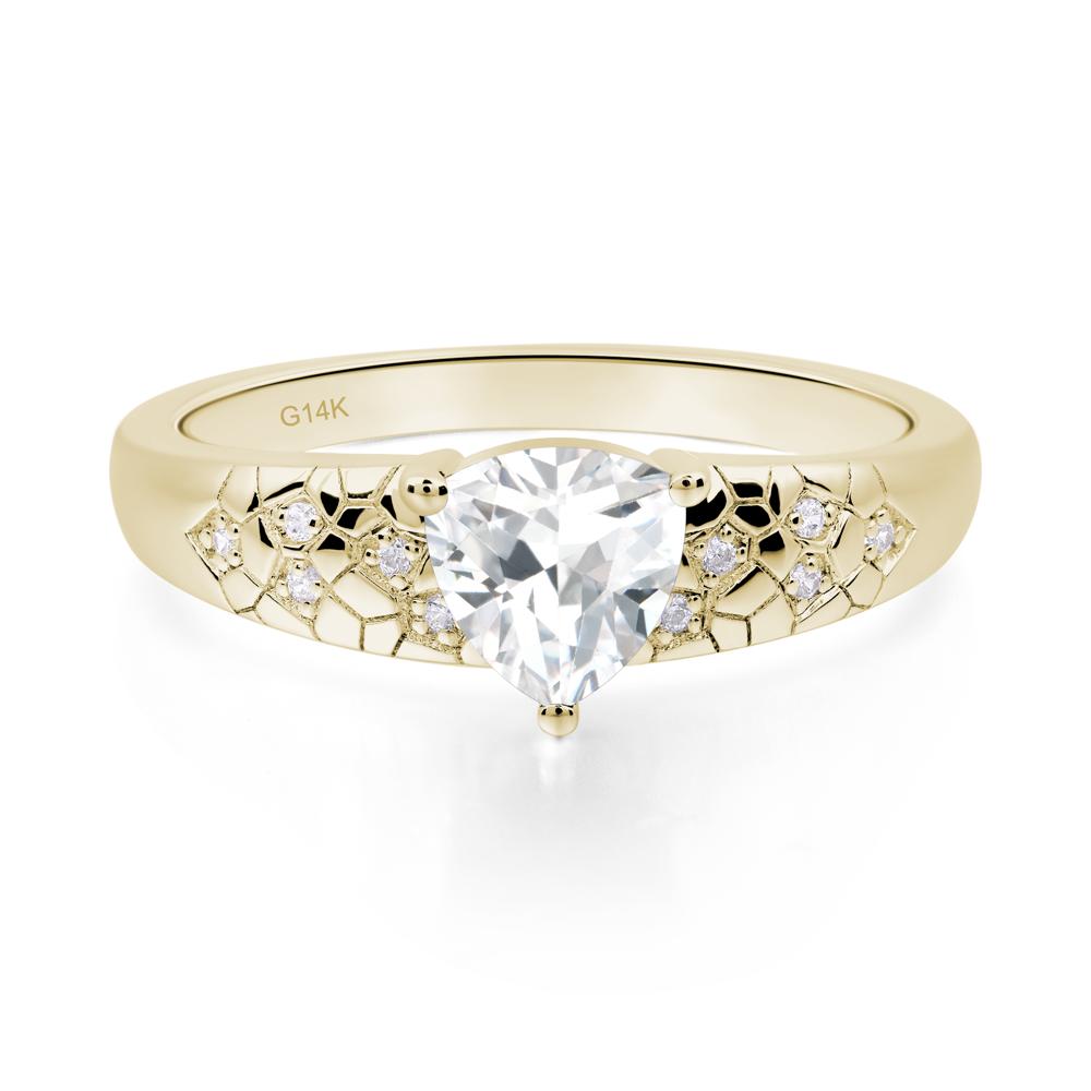 Cubic Zirconia Cracked Ring | LUO Jewelry #metal_14k yellow gold