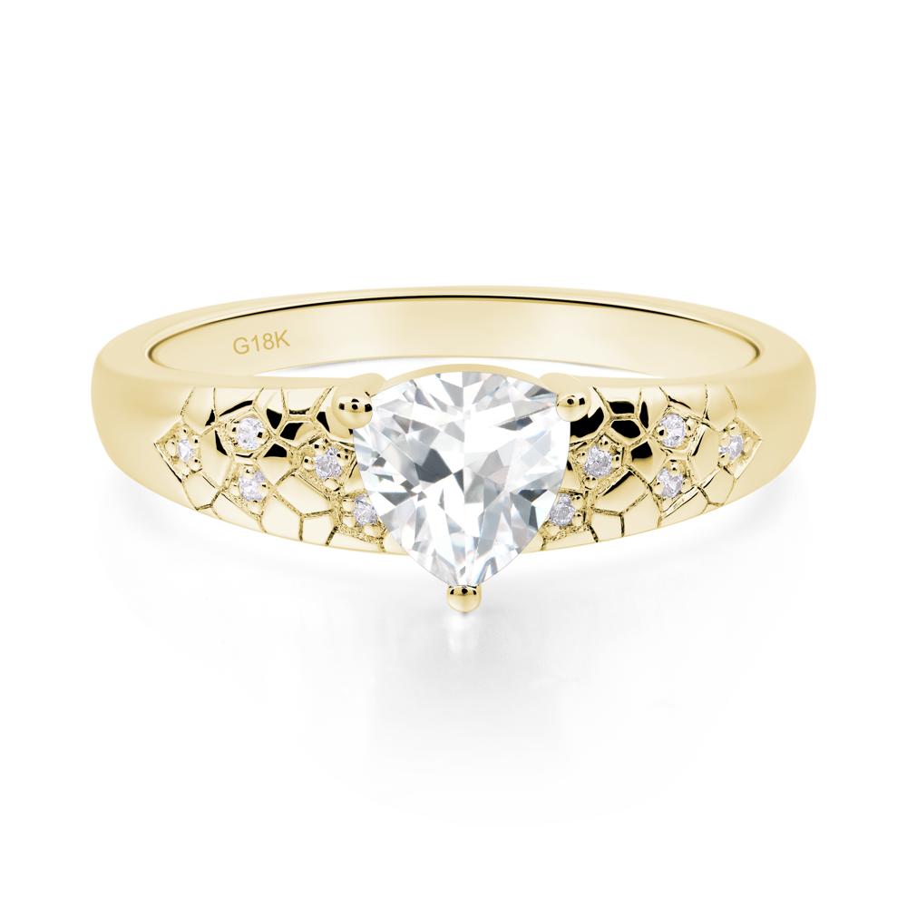 Cubic Zirconia Cracked Ring | LUO Jewelry #metal_18k yellow gold