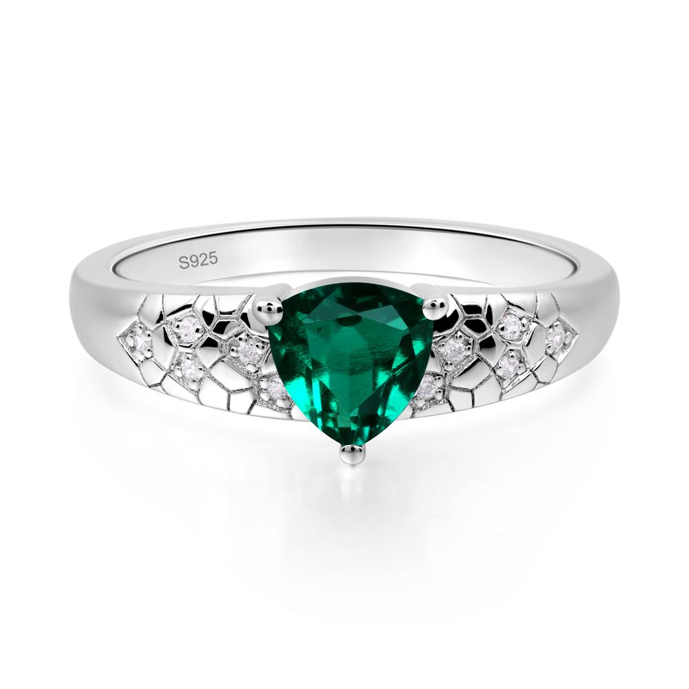 Emerald Cracked Ring | LUO Jewelry #metal_sterling silver