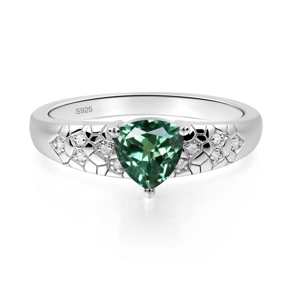 Green Sapphire Cracked Ring | LUO Jewelry #metal_sterling silver