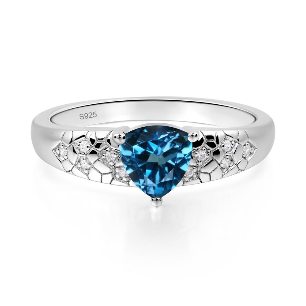 London Blue Topaz Cracked Ring | LUO Jewelry #metal_sterling silver