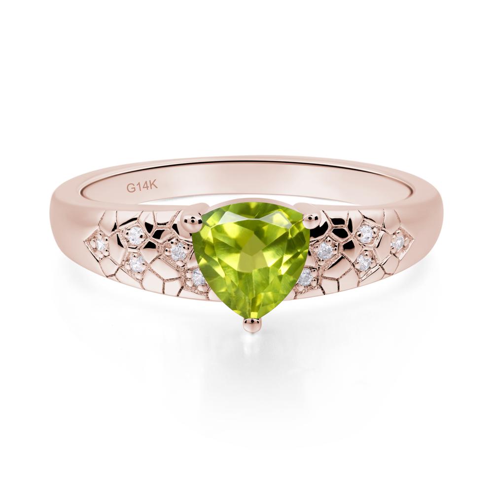 Peridot Cracked Ring | LUO Jewelry #metal_14k rose gold