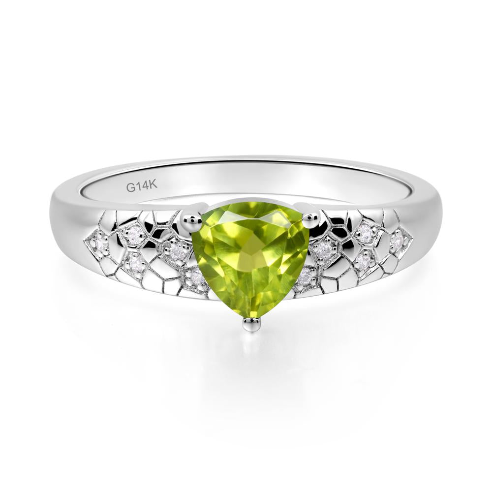 Peridot Cracked Ring | LUO Jewelry #metal_14k white gold