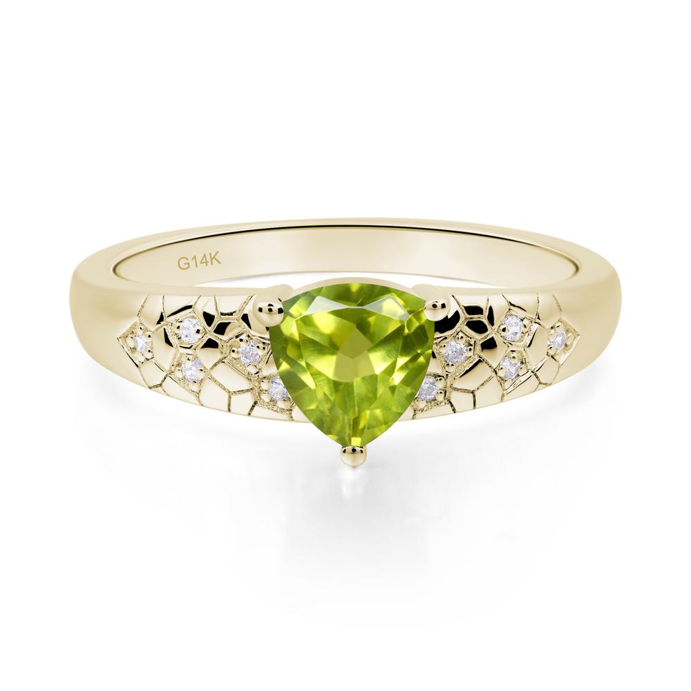 Peridot Cracked Ring | LUO Jewelry #metal_14k yellow gold
