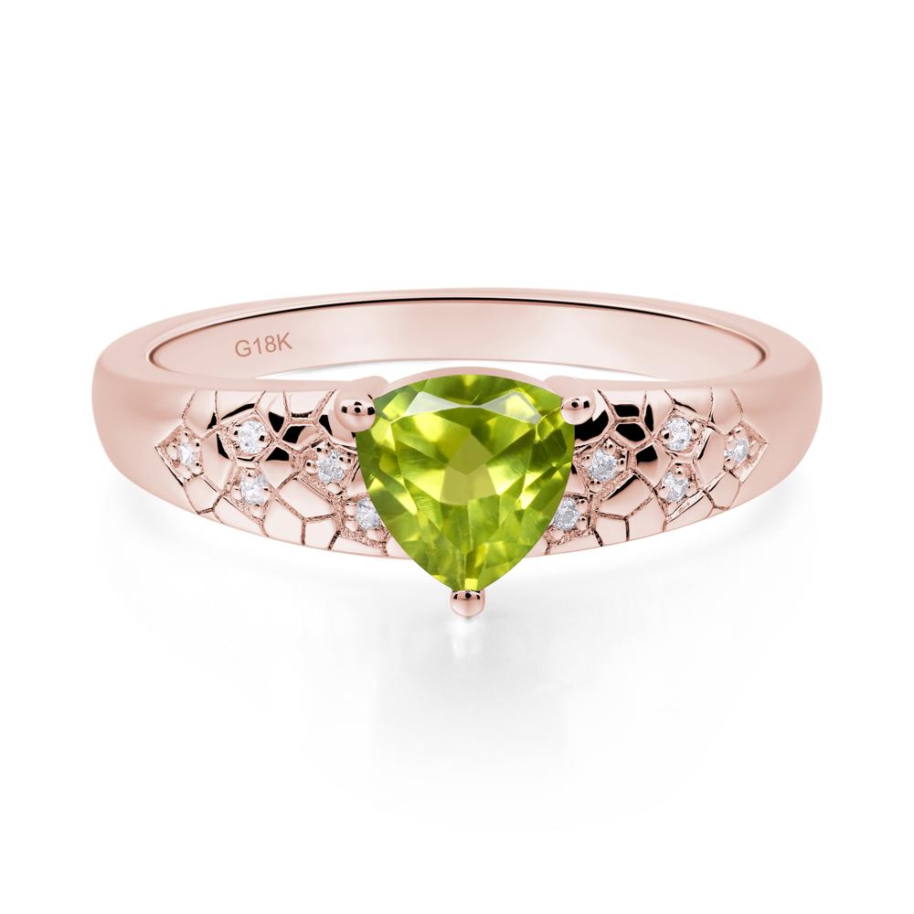 Peridot Cracked Ring | LUO Jewelry #metal_18k rose gold