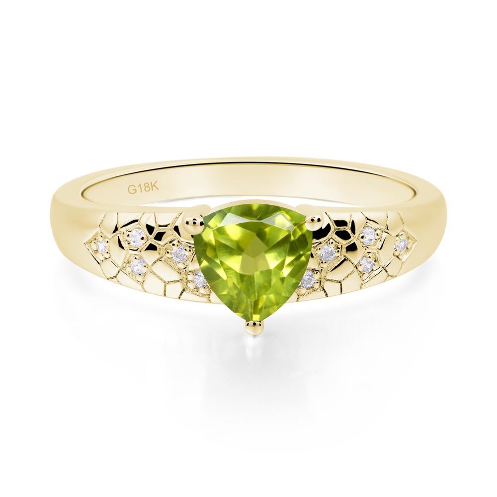 Peridot Cracked Ring | LUO Jewelry #metal_18k yellow gold