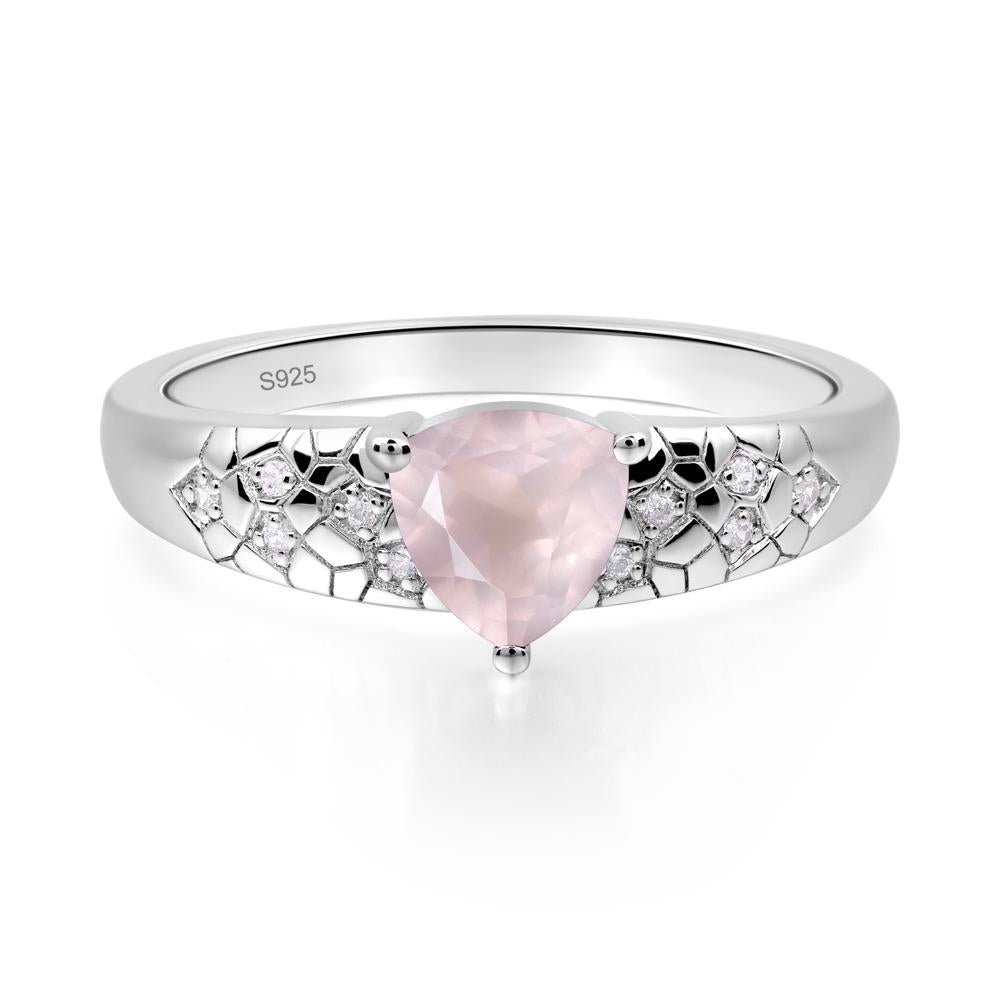 Rose Quartz Cracked Ring | LUO Jewelry #metal_sterling silver