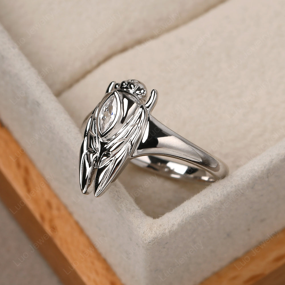 Cicada Ring with Cubic Zirconia - LUO Jewelry