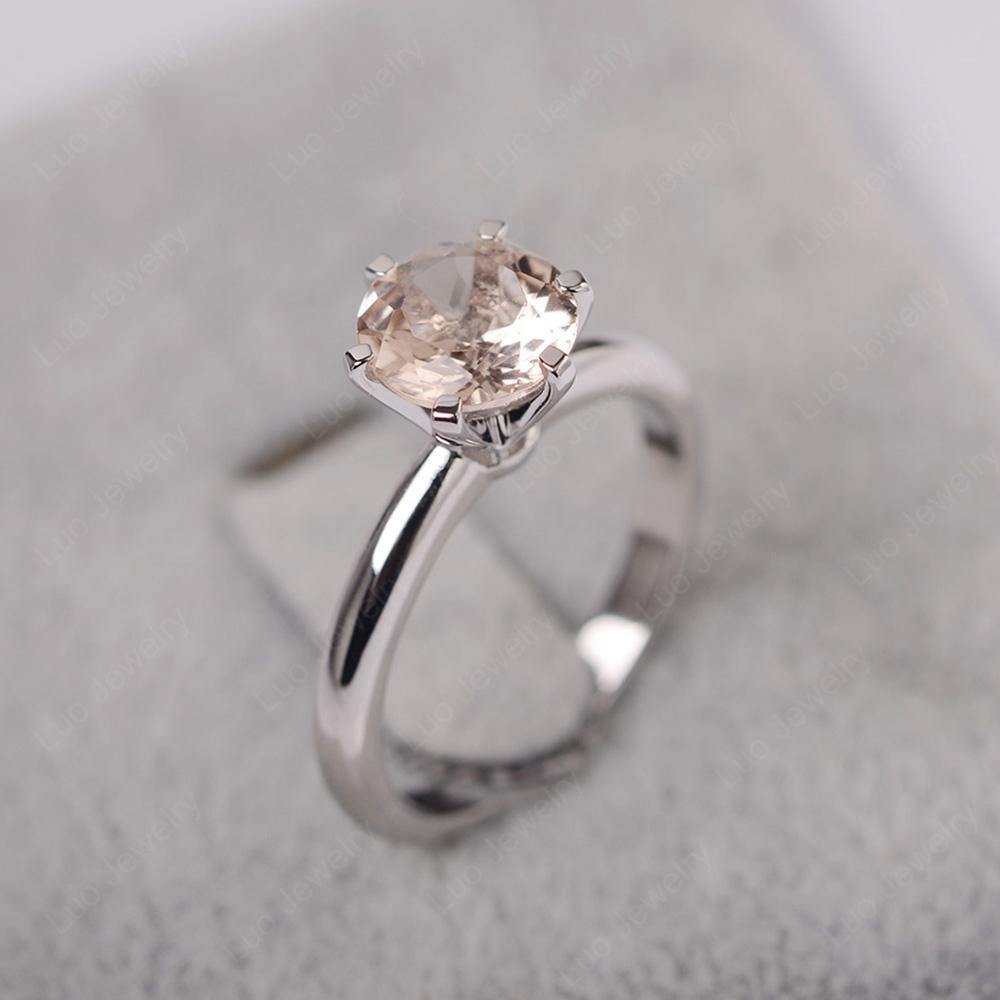 Morganite Cathedral Engagement Ring - LUO Jewelry