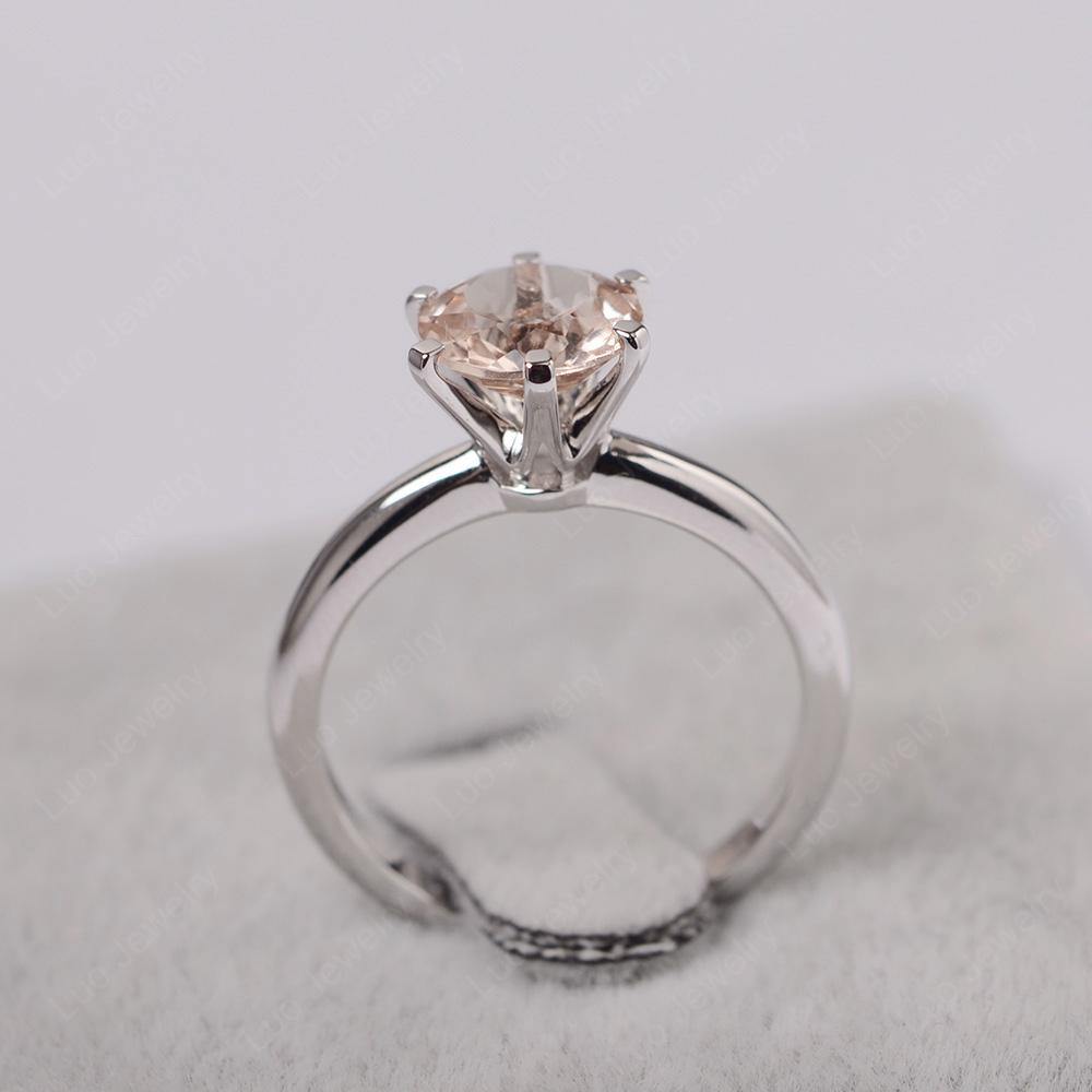 Morganite Cathedral Engagement Ring - LUO Jewelry