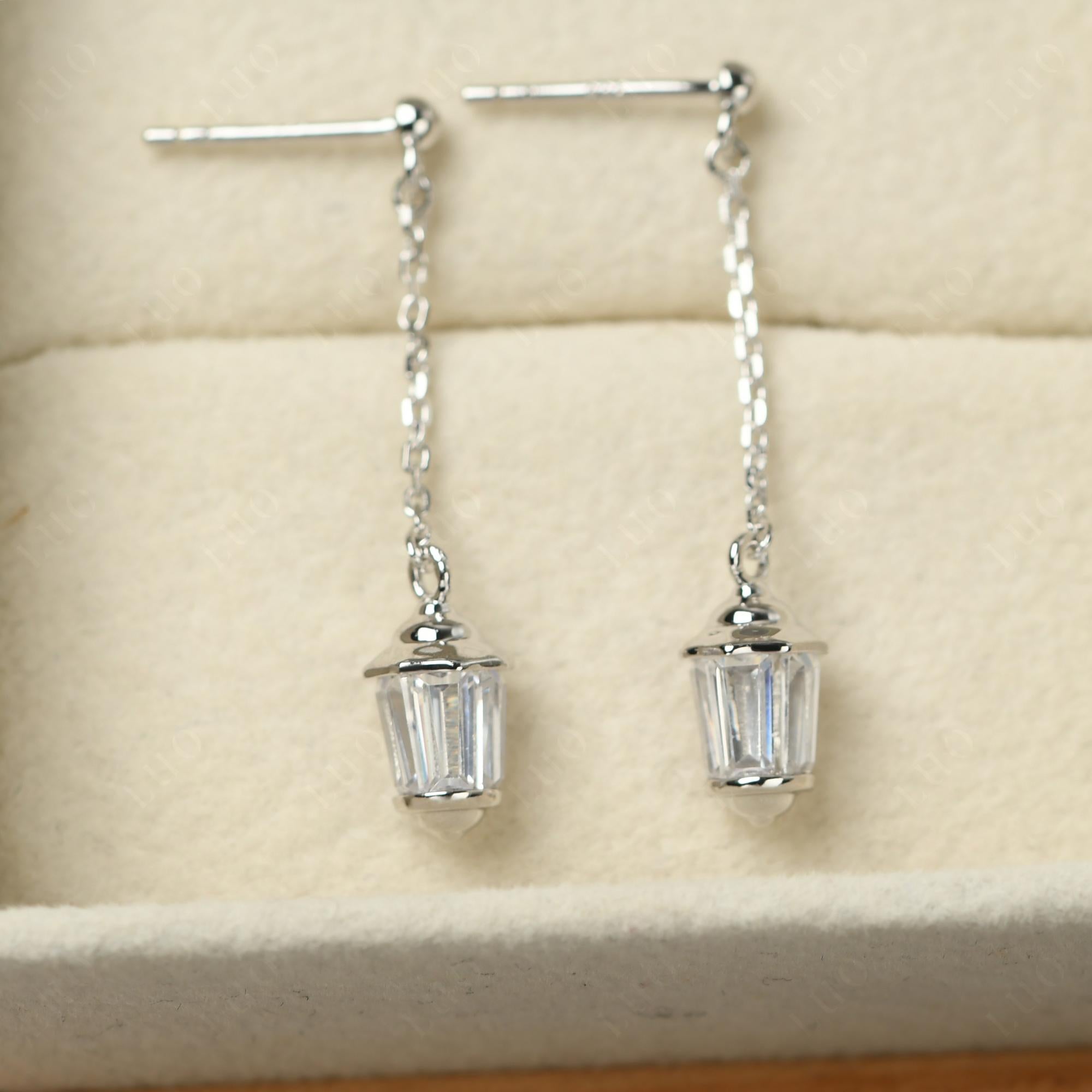 Cubic Zirconia Lantern Dangle Earrings - LUO Jewelry