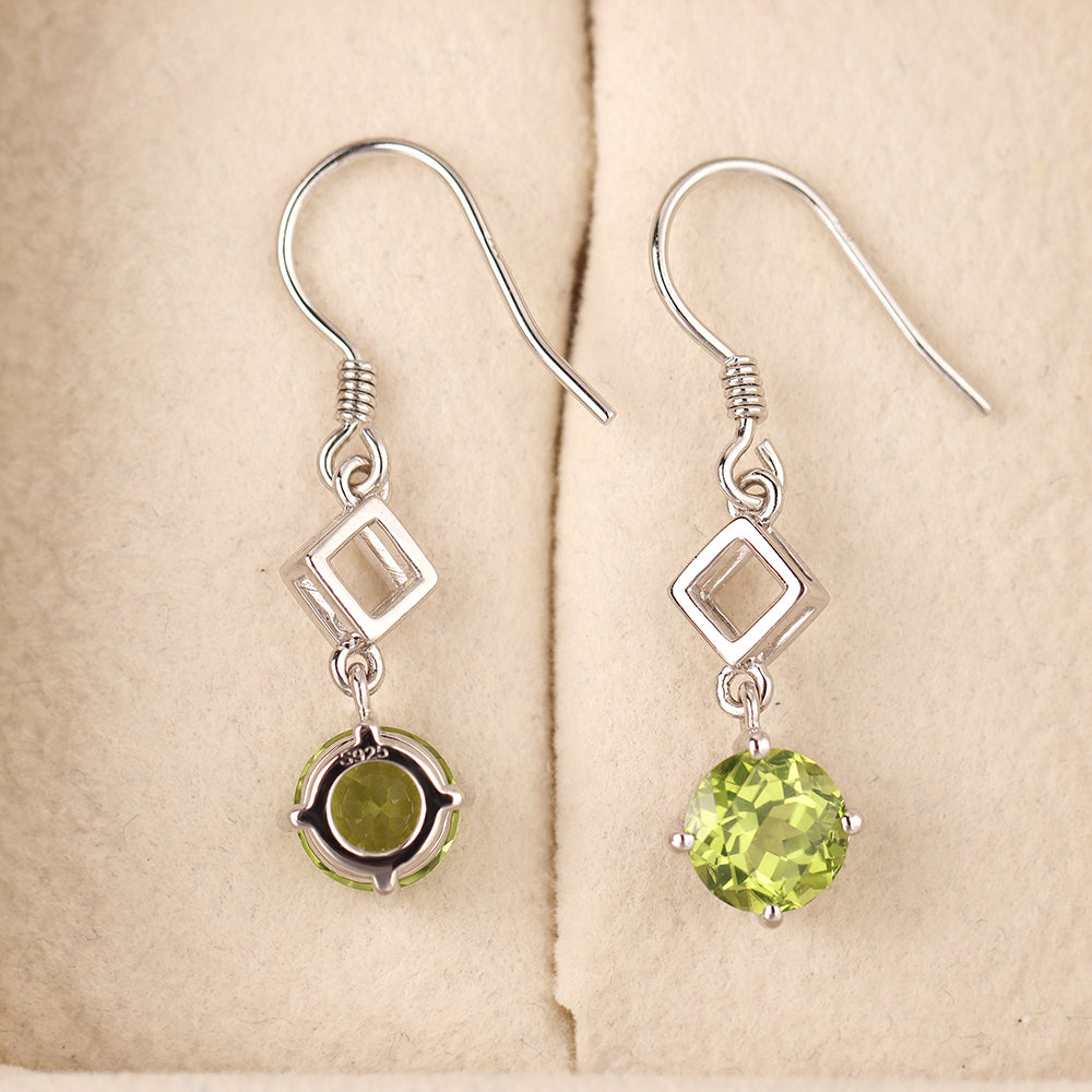 Peridot Dangle Earrings - LUO Jewelry