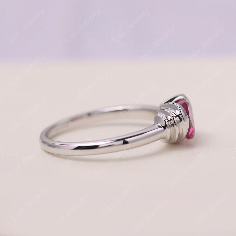 Heart Cut Ruby Coil Ring