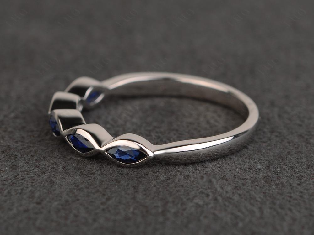 5 Stone Sapphire Marquise Eternity Ring - LUO Jewelry