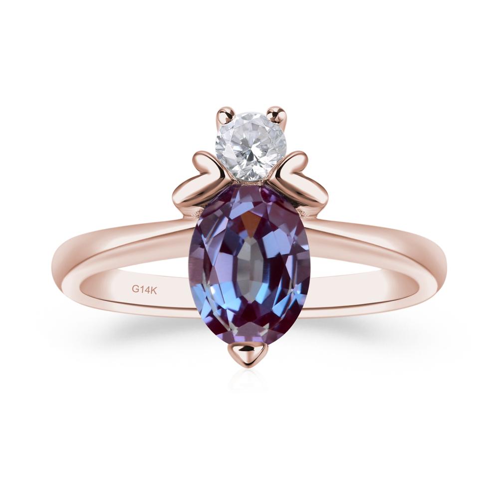 Alexandrite Nature Inspired Bee Ring - LUO Jewelry #metal_14k rose gold