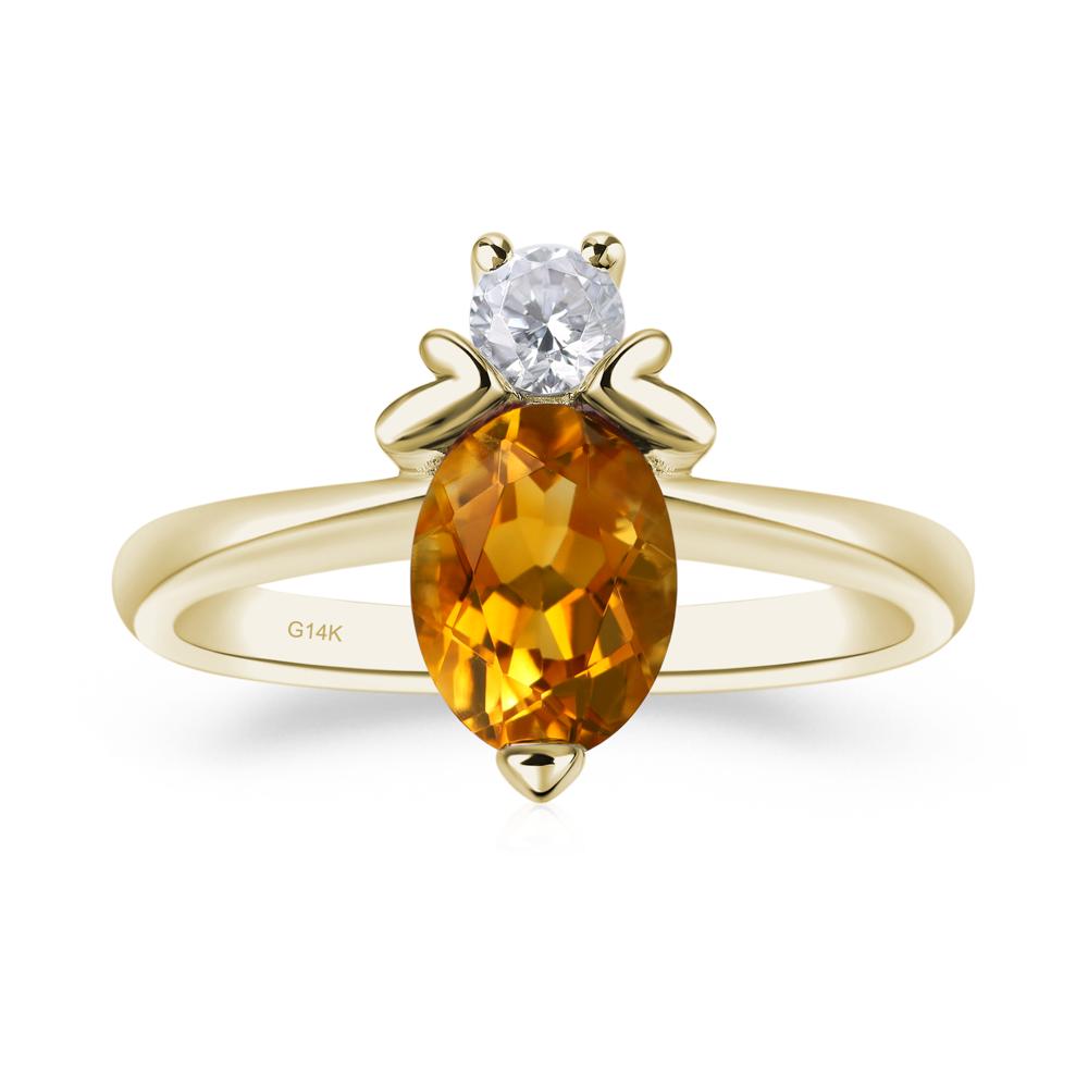 Citrine Nature Inspired Bee Ring - LUO Jewelry #metal_14k yellow gold