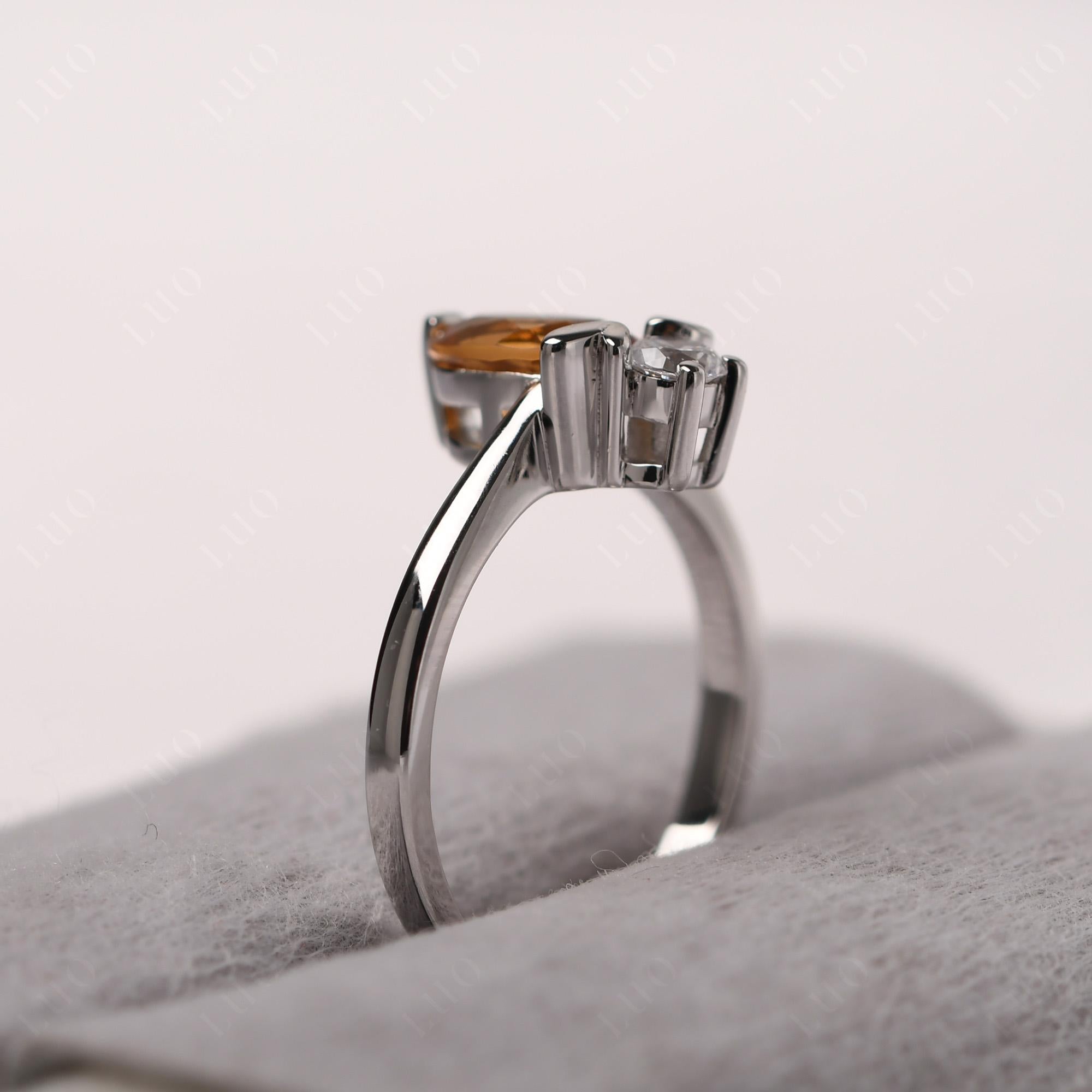 Citrine Nature Inspired Bee Ring - LUO Jewelry