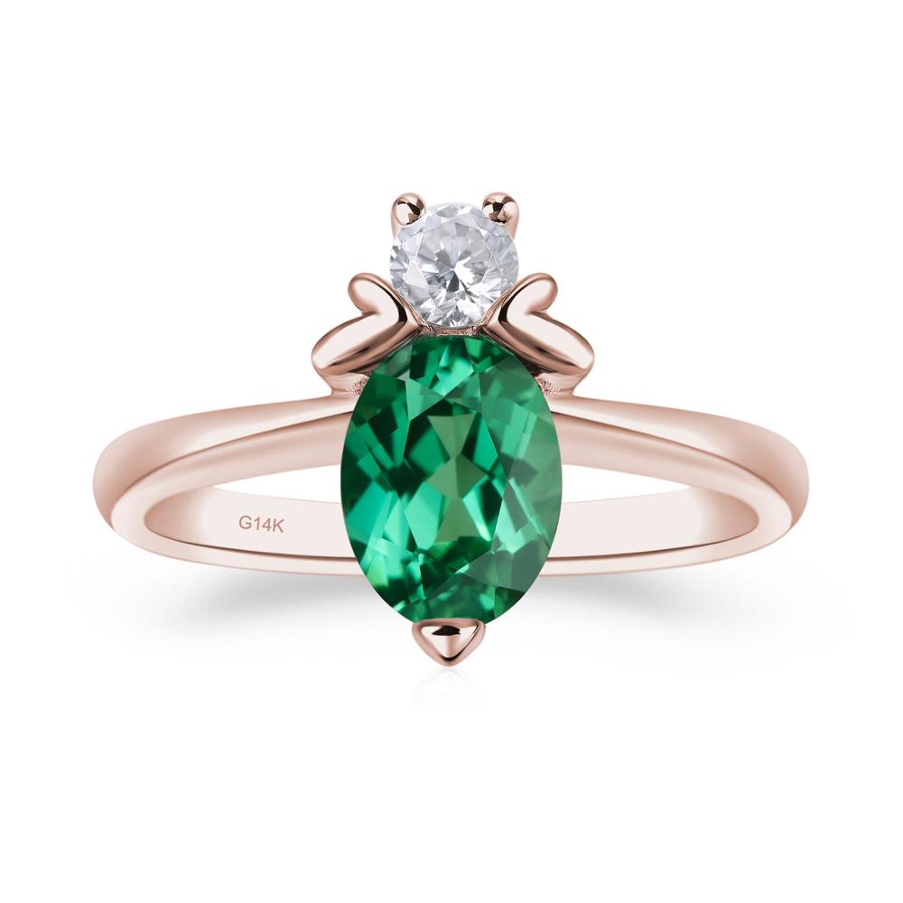 Green Sapphire Nature Inspired Bee Ring - LUO Jewelry #metal_14k rose gold