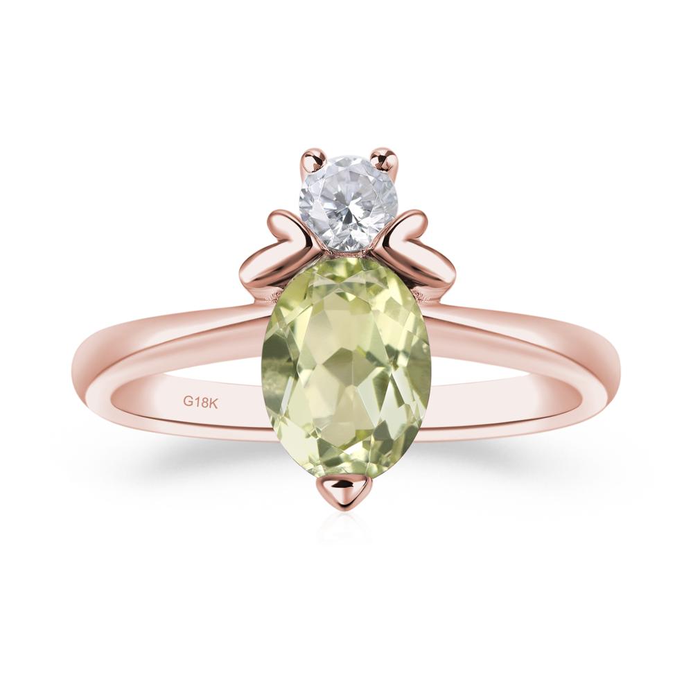 Lemon Quartz Nature Inspired Bee Ring - LUO Jewelry #metal_18k rose gold