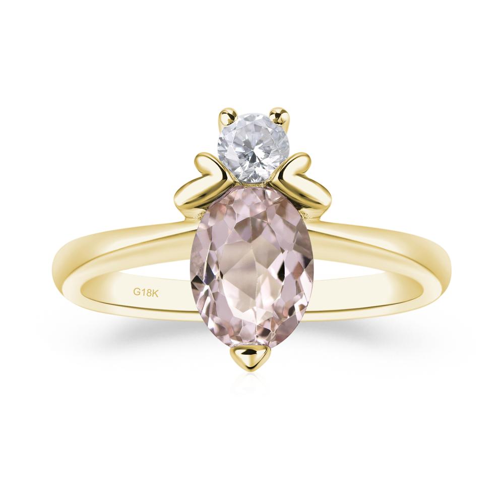 Morganite Nature Inspired Bee Ring - LUO Jewelry #metal_18k yellow gold