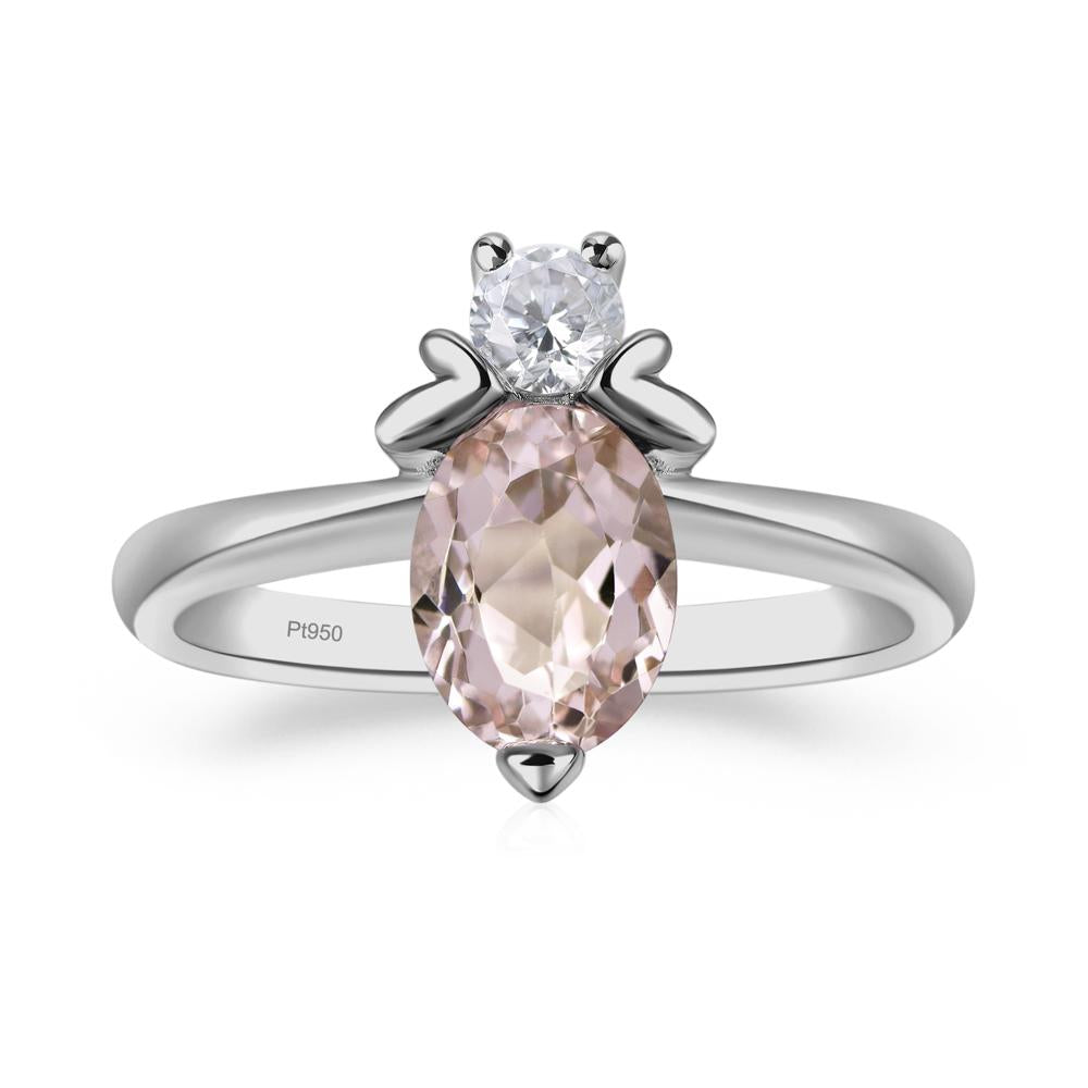 Morganite Nature Inspired Bee Ring - LUO Jewelry #metal_platinum