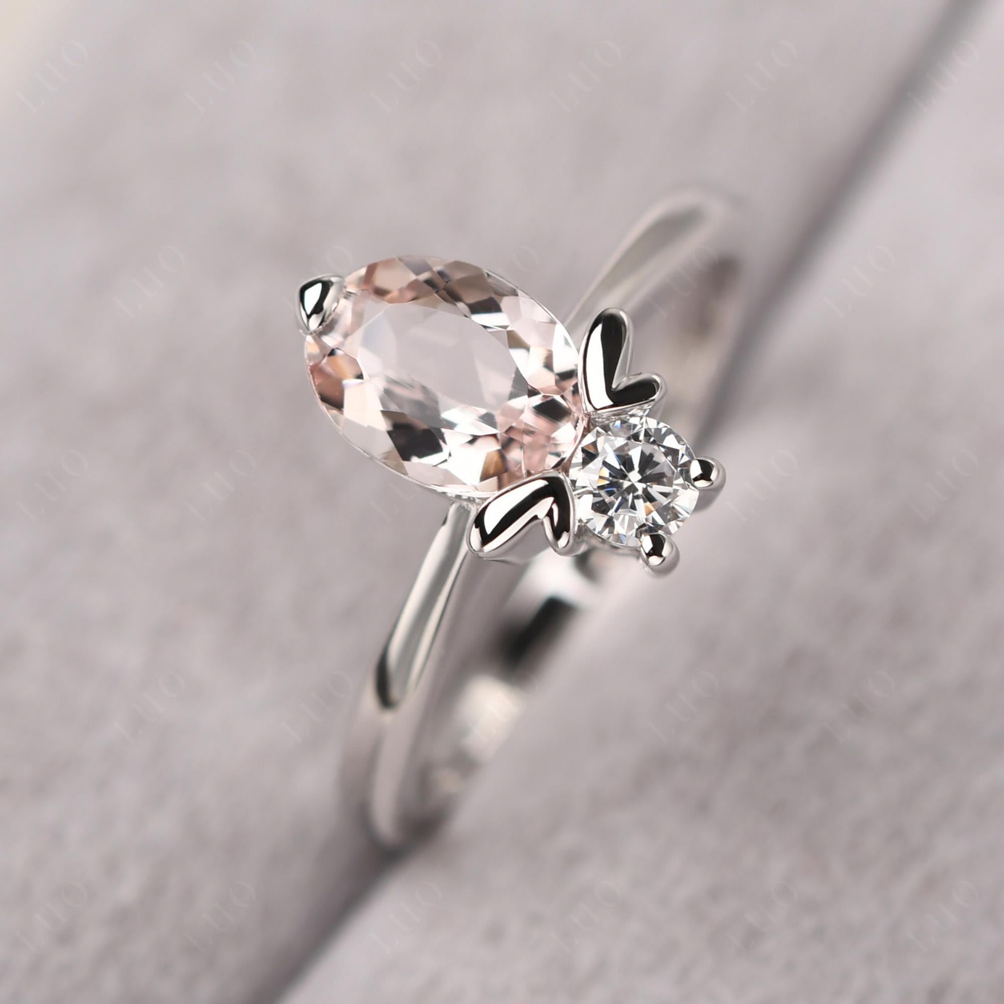 Morganite Nature Inspired Bee Ring - LUO Jewelry