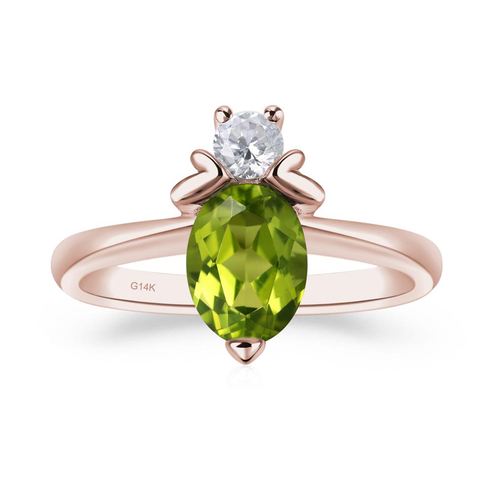 Peridot Nature Inspired Bee Ring - LUO Jewelry #metal_14k rose gold