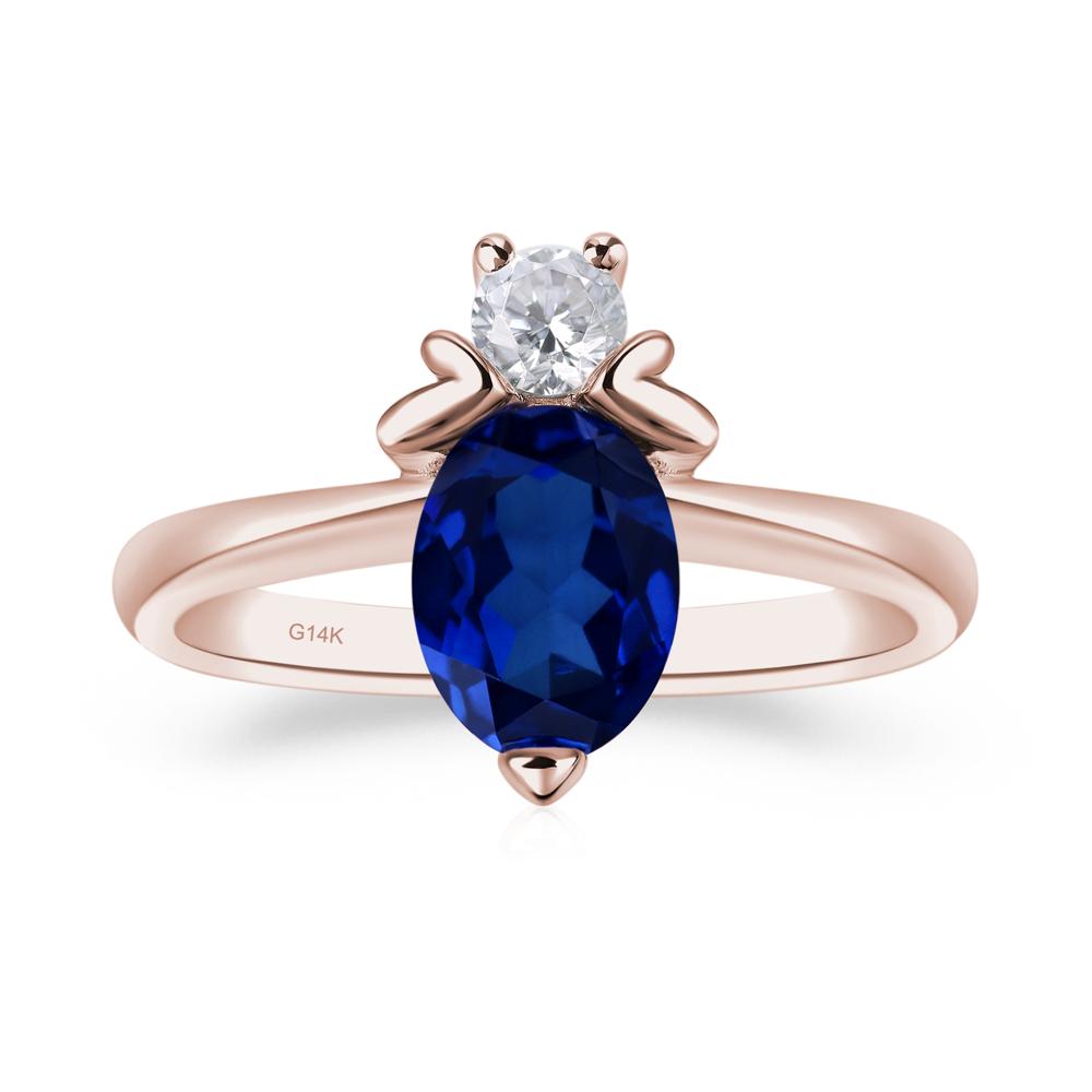 Sapphire Nature Inspired Bee Ring - LUO Jewelry #metal_14k rose gold
