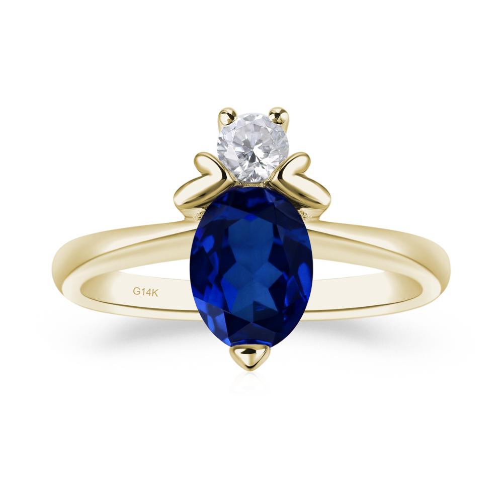 Sapphire Nature Inspired Bee Ring - LUO Jewelry #metal_14k yellow gold