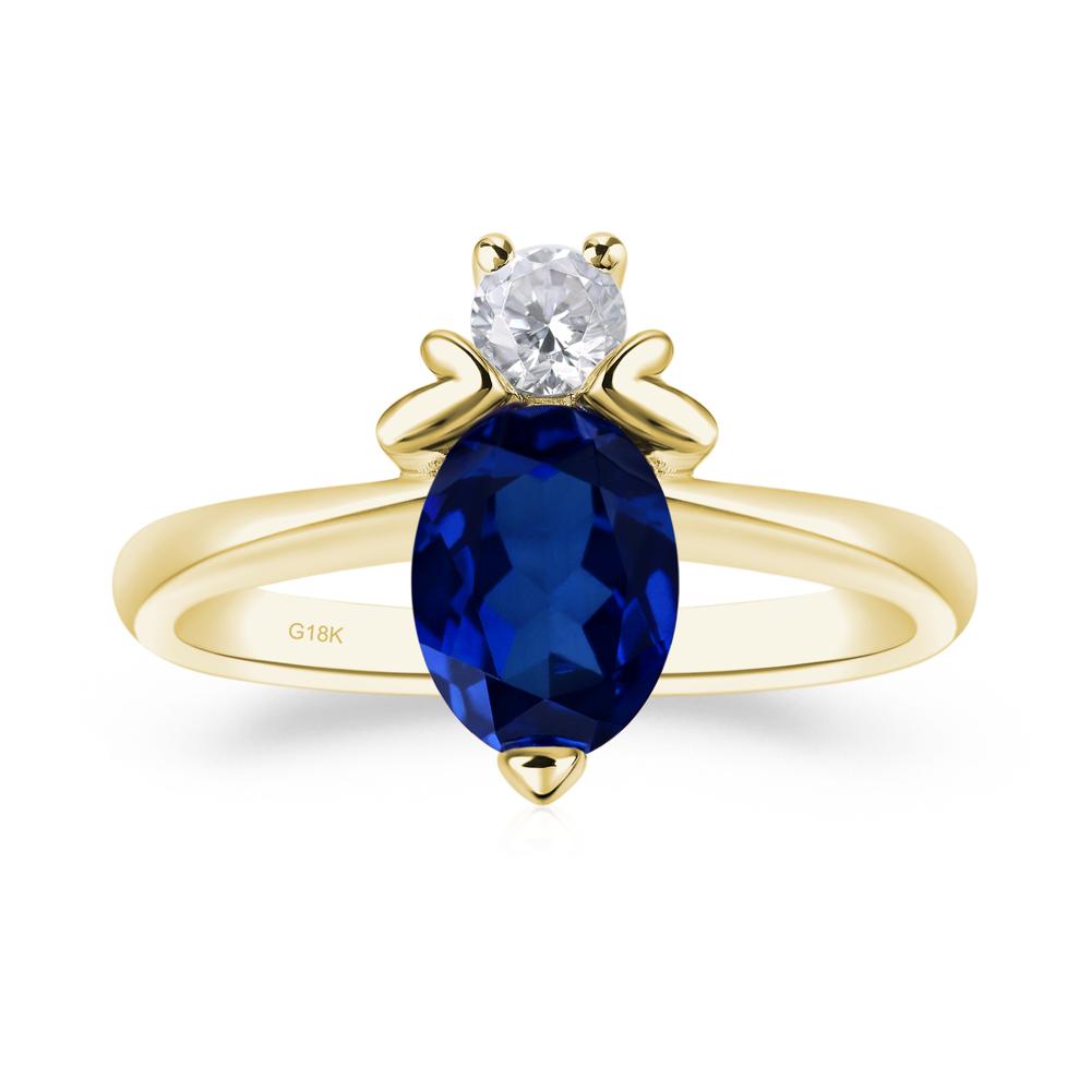 Sapphire Nature Inspired Bee Ring - LUO Jewelry #metal_18k yellow gold
