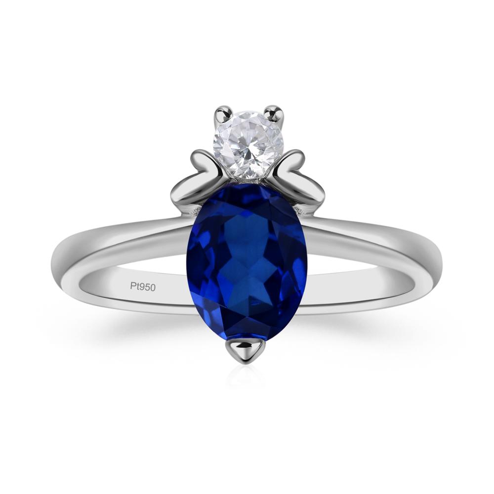Sapphire Nature Inspired Bee Ring - LUO Jewelry #metal_platinum