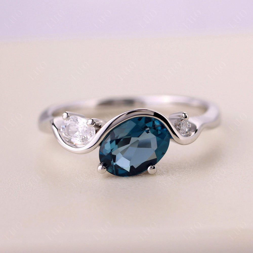 Oval Cut London Blue Topaz Rings