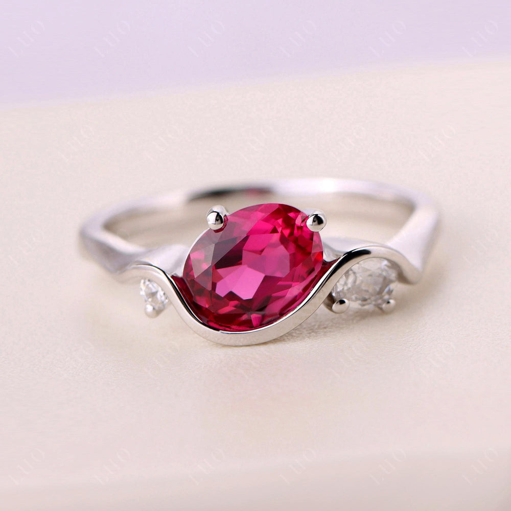 Oval Cut Ruby Rings