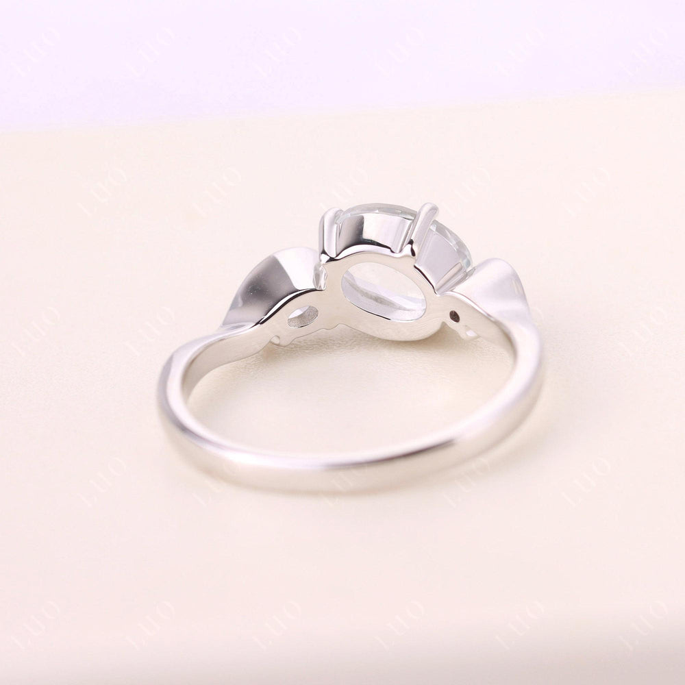 Oval Cut White Topaz Rings