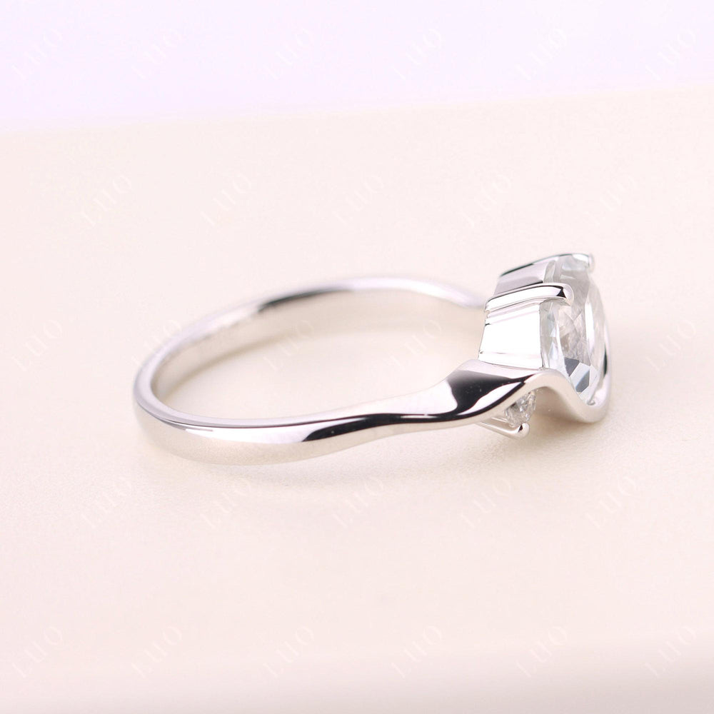Oval Cut White Topaz Rings