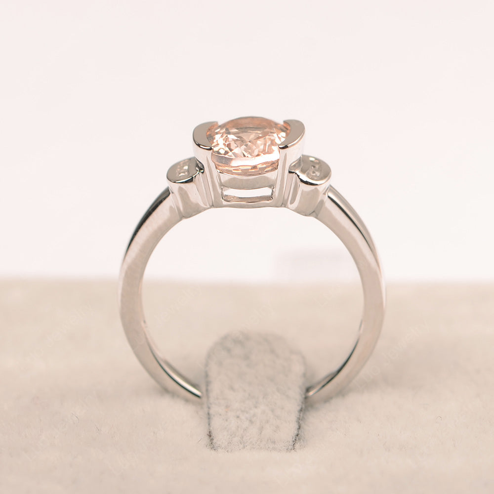 Oval Morganite Engagement Ring Yellow Gold - LUO Jewelry