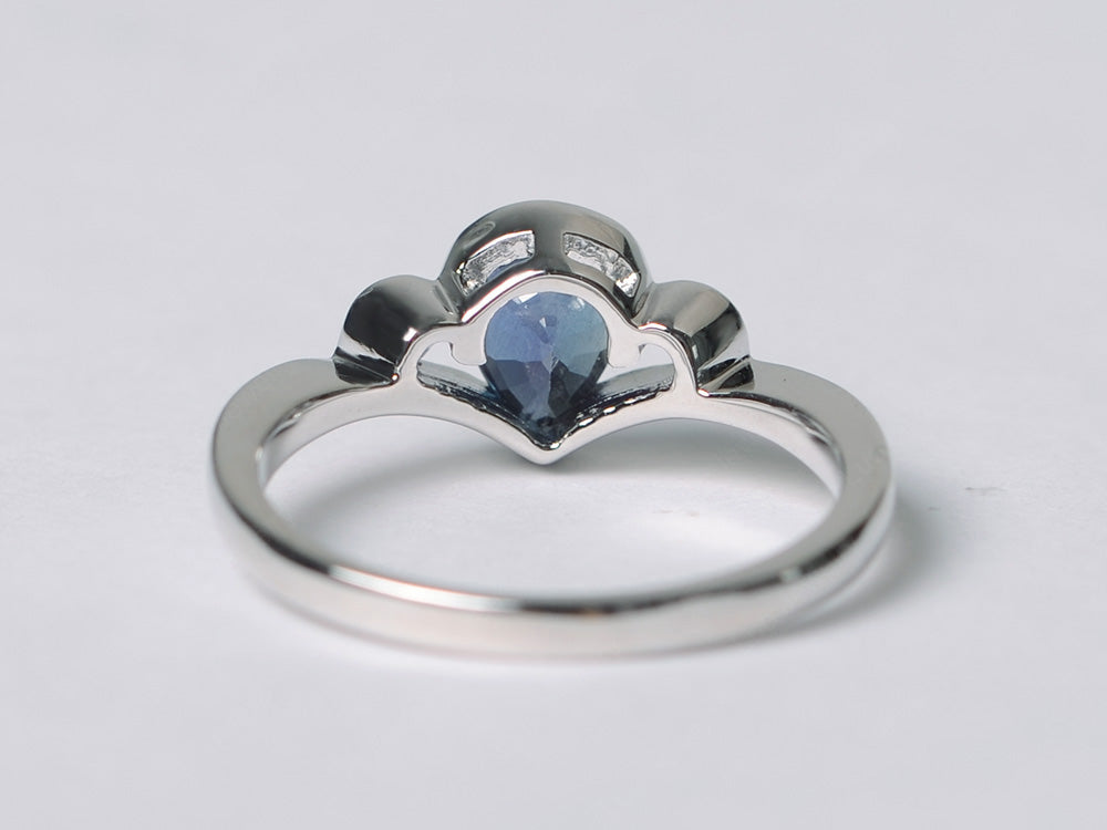 Dainty Pear Shaped Alexandrite Engagement Ring - LUO Jewelry
