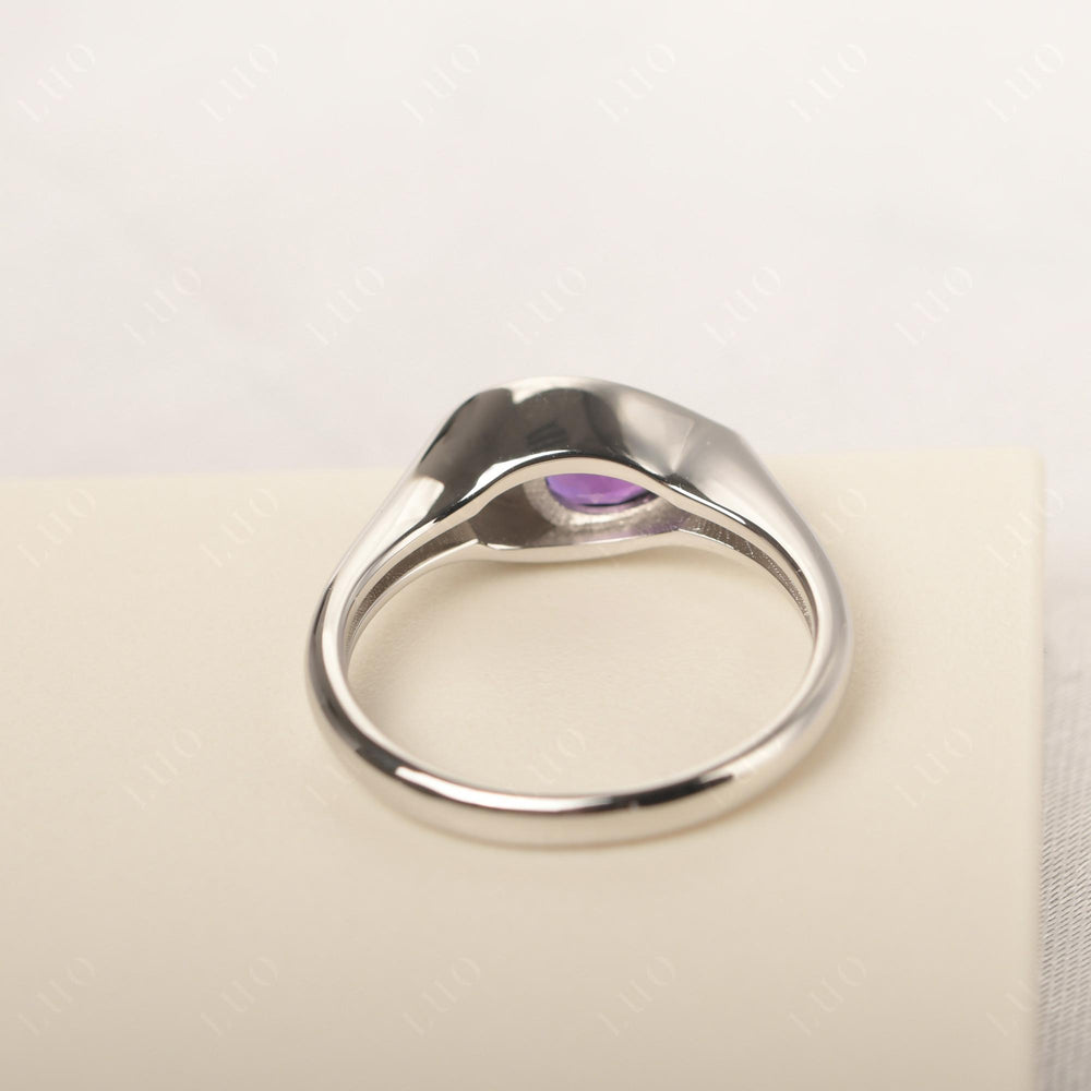 Vintage Amethyst Ring East West Pear Shaped Ring - LUO Jewelry