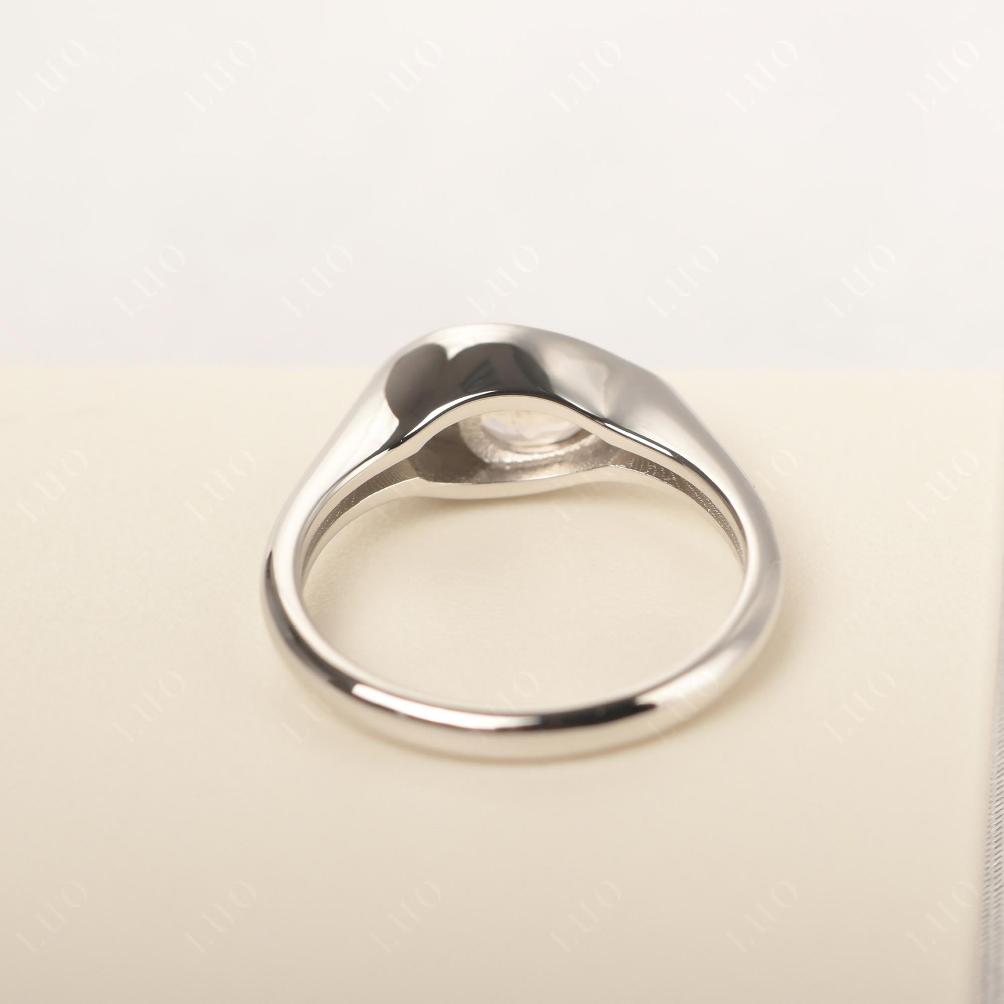 Morganite East West Pear Engagement Ring - LUO Jewelry