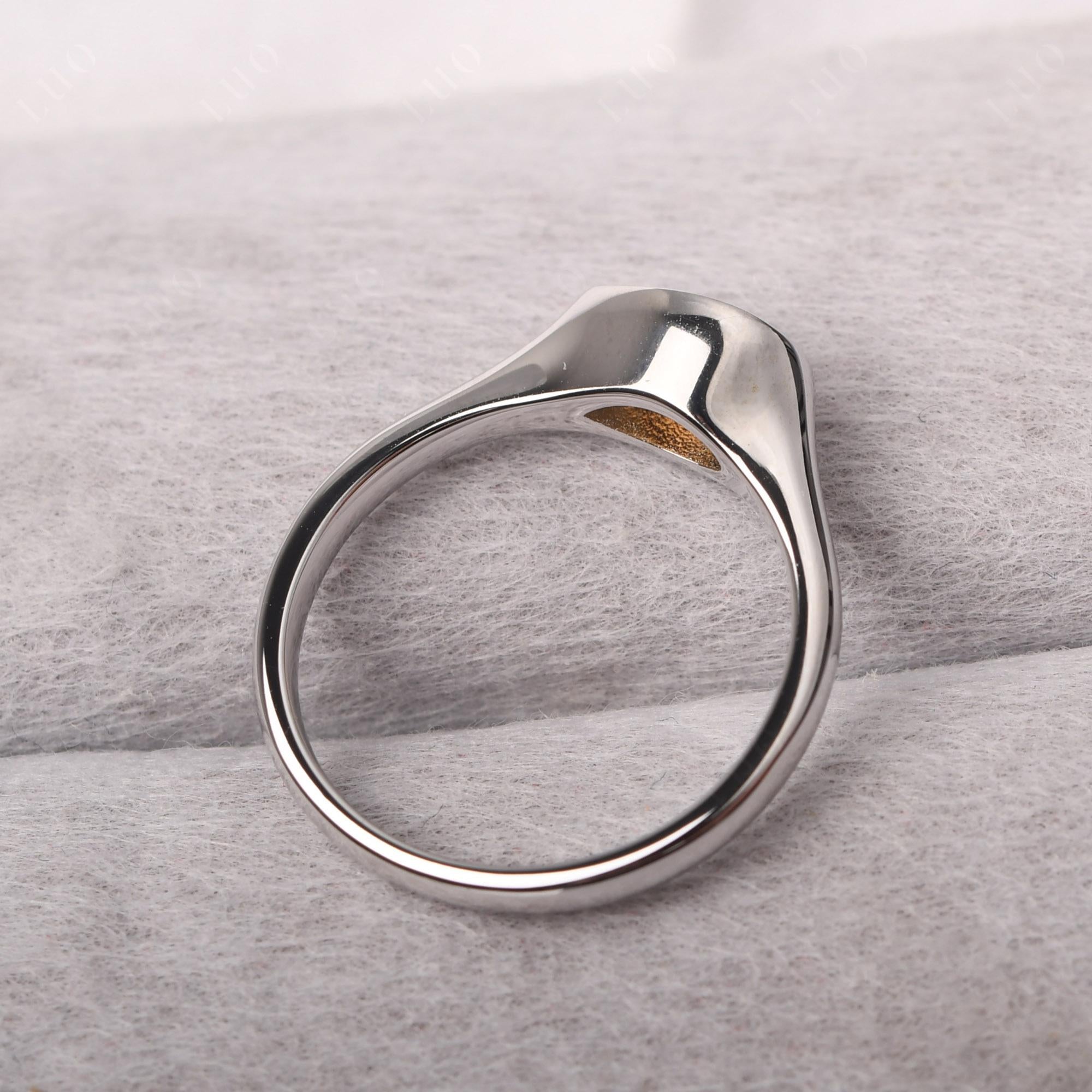 Horizontal Pear Citrine Engagement Ring - LUO Jewelry